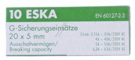 Eska Glass T. Fuse 5x20mm Time Lag - 1 0a-t 522517 Fuse 5x20 10pcs -rohs-