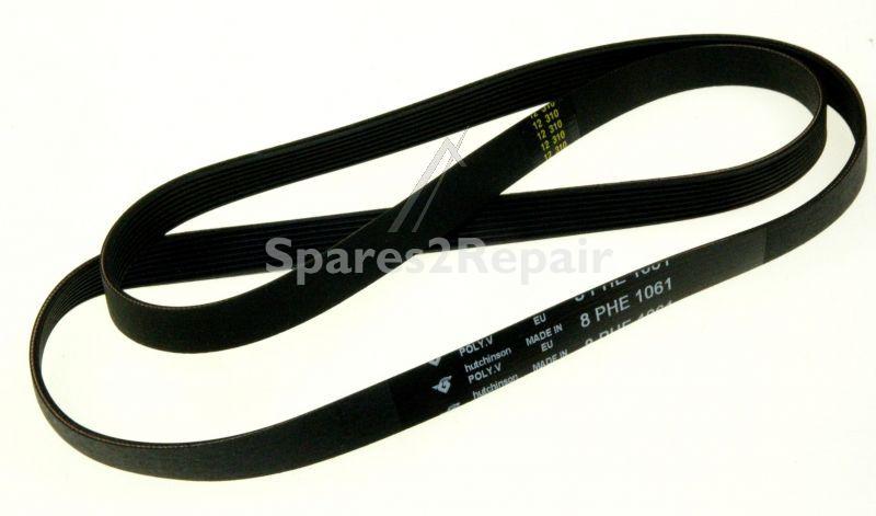 Poly v belt H - C00082812 482000027571 1061h8 Poly-vee Drive Belt [Whirlpool Indesit]