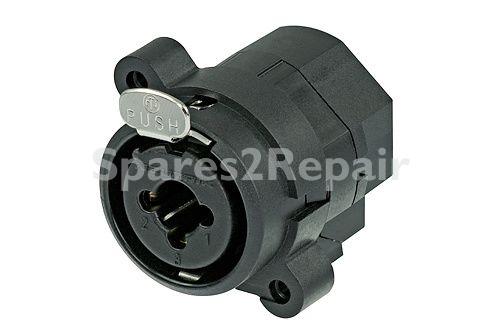 Neutrik Xlr Socket - 3-polige Xlr Einbaubuchse Kombiniert Mit 6.35 Mm Klinkenbuch