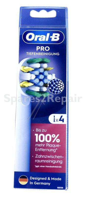 Braun Tooth Brush - 80728898 Oral-b Pro Brushes Deep Cleaning 4 Pcs