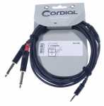 Cordial Neutrik Jack Plug/jack Plug - 2x 6,3mm Jack Plug Mono --> Mini-jack Plug 3,5 Mm Stereo