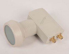 Schwaiger 40mm Feed Twin Lnb Universal - Digital Twin-lnb Sun Protect Hellgrau Weiß