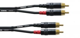 Cordial Neutrik Stereo Cable Phono Plug - Stereo-audiokabel, 2x C -stecker - 2x C -stecker, 1,5m