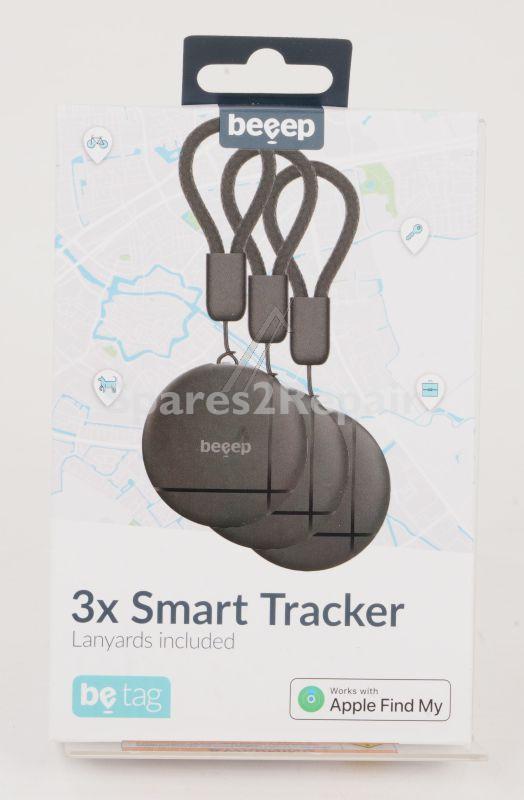 Beeep Communicator - 80553 Beeep Betag Find My Tracker Black & Keychain Black - 3-pack