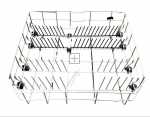 Dish Basket - 37060705 Lower Basket Gr 4 Folding Spikes [Vestel]