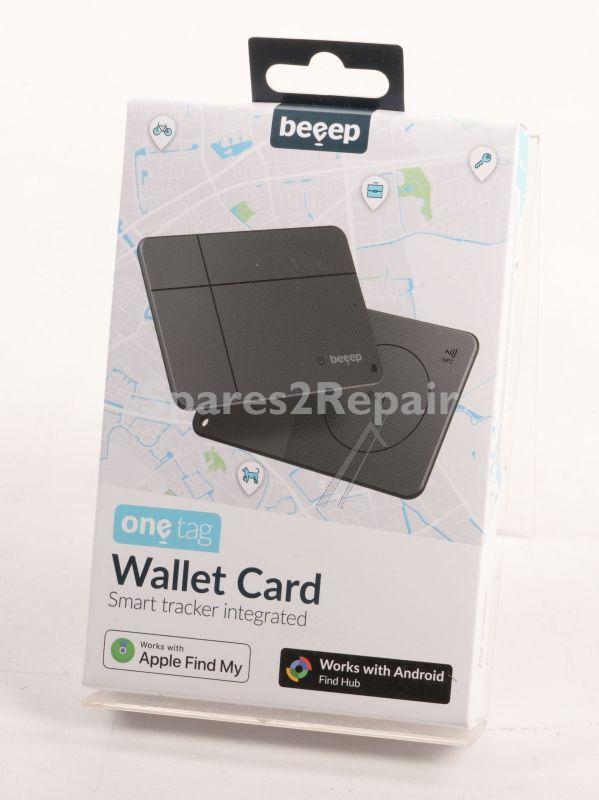 Beeep Communicator - 80941 Beeep Onetag Apple Find My & Android Tracker - Wallet Card Wirelessly Rechargeable - Black