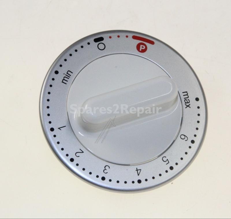 Button - Kw710191 Control Knob Assembly - White - Silver [Delonghi]
