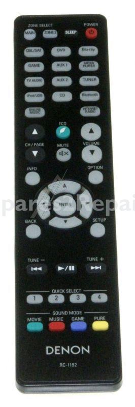 Sound United Ir remote Control - Rc-1192 30701016900ad Remote Control Rc1192 Avrx2100wavrx3100w-
