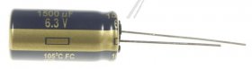Panasonic 6.3v Radial Electrolytic 105gr - 1500uf-6,3v El-cap Radial Pan 105° 10x20mm -rohs-