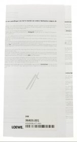 Loewe Wall Mounting Bracket - Hinweisblatt