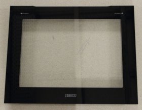 Front Plate - 140071069409 Front Glass Black Zanussi 594x [Electrolux Aeg]