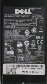 Dell - Charger - YD637 - Rev A08 - PA-1650-05D3 - LA65NS1-00 - 19.5V 3.34A (Original)